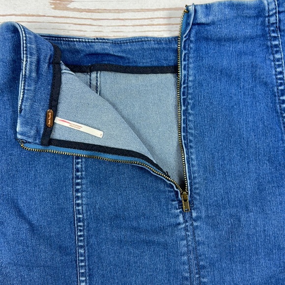 Free People Denim Mini Skirt, Sz 10 - Picture 3 of 6